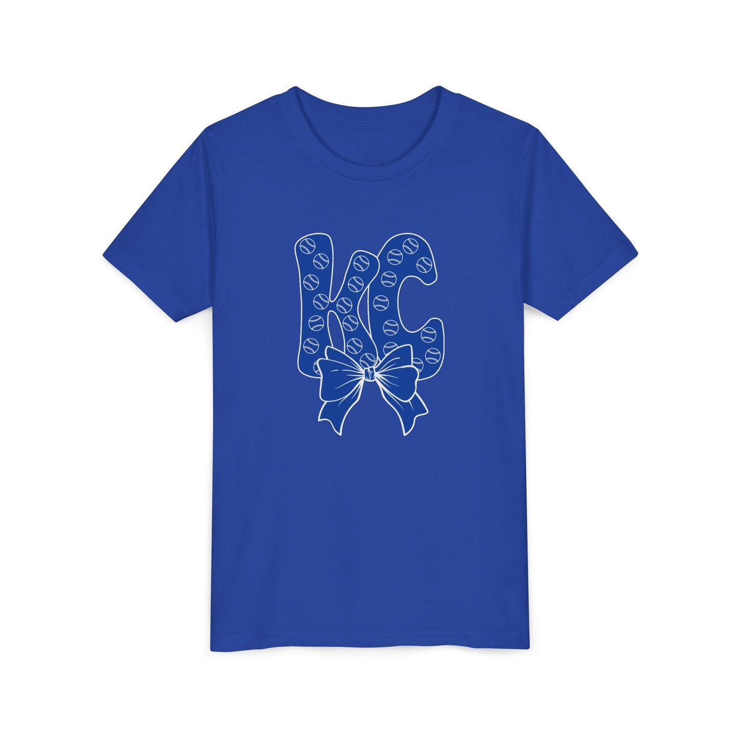 Kids Youth Bubble Letter Kansas City Baseball T-shirt