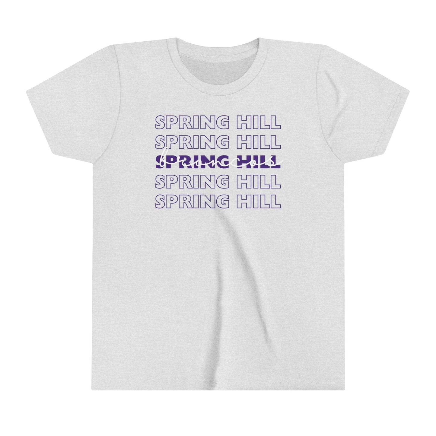 Purple Springhill Broncos Youth Shirt