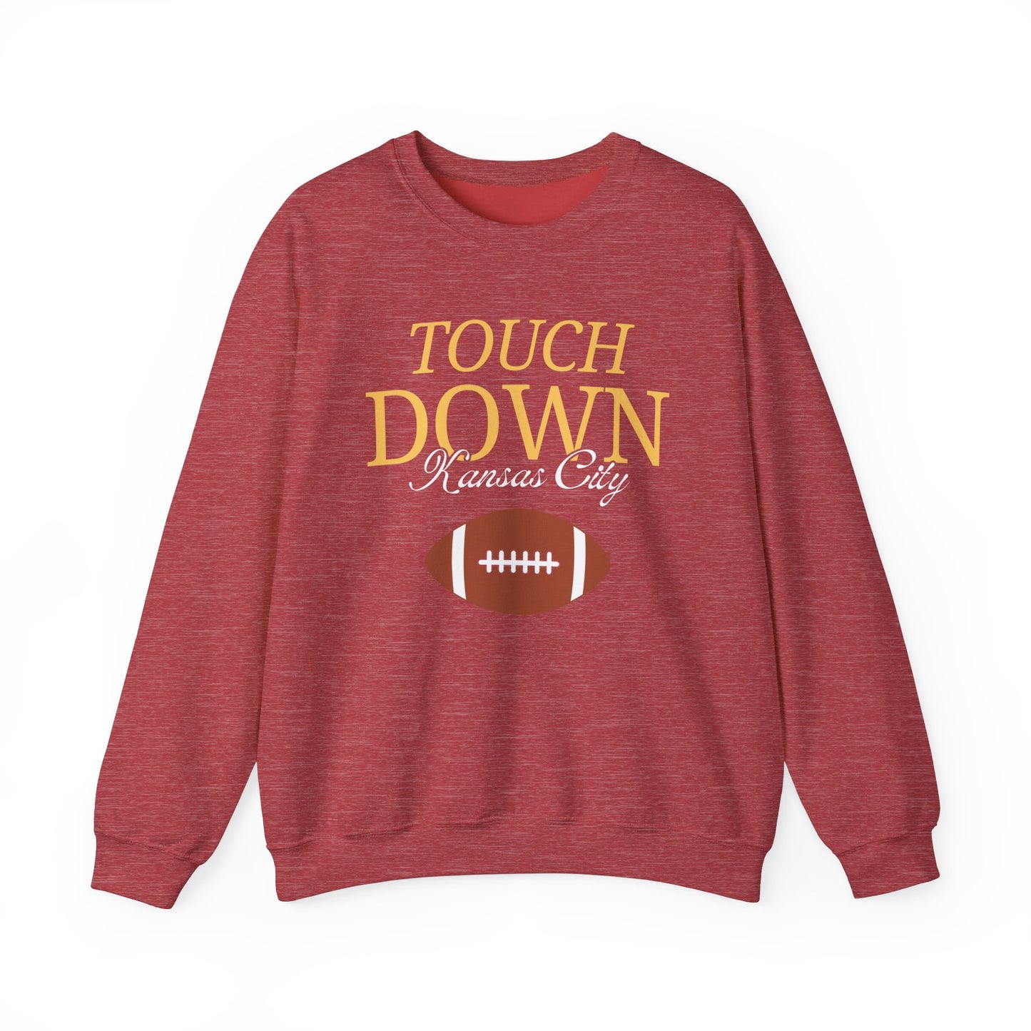 Adult Touchdown Kansas City Red/Heather Red Sweatshirt