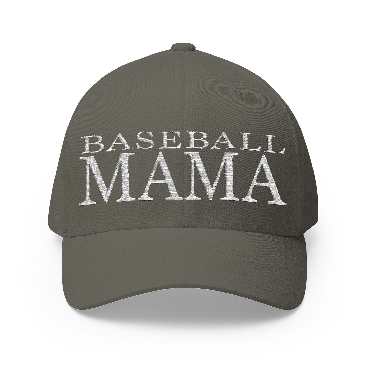 Baseball Mama Cap - Stylish Closed-Back Structured Cap for Moms, Gifts for Sports Moms, Embroidered Hat
