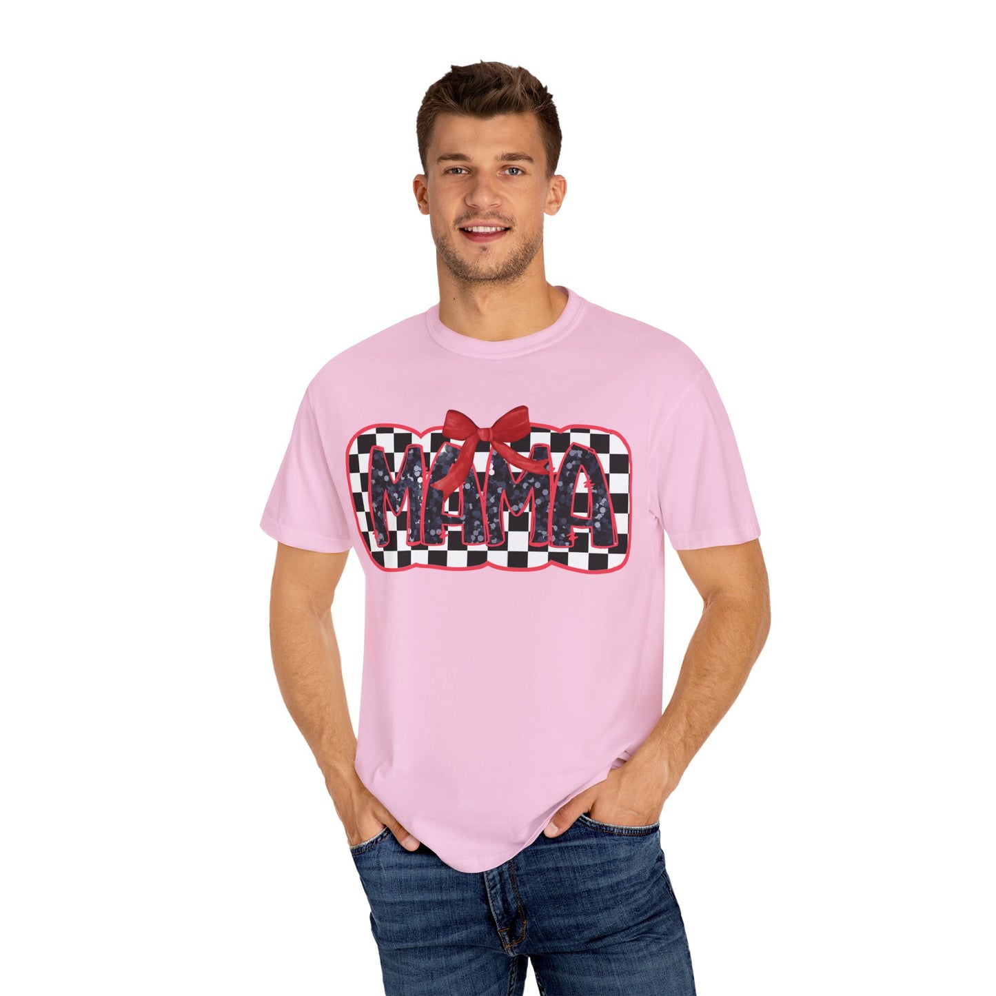 Red Checkered Mama Coquette Comfort Colors T-shirt