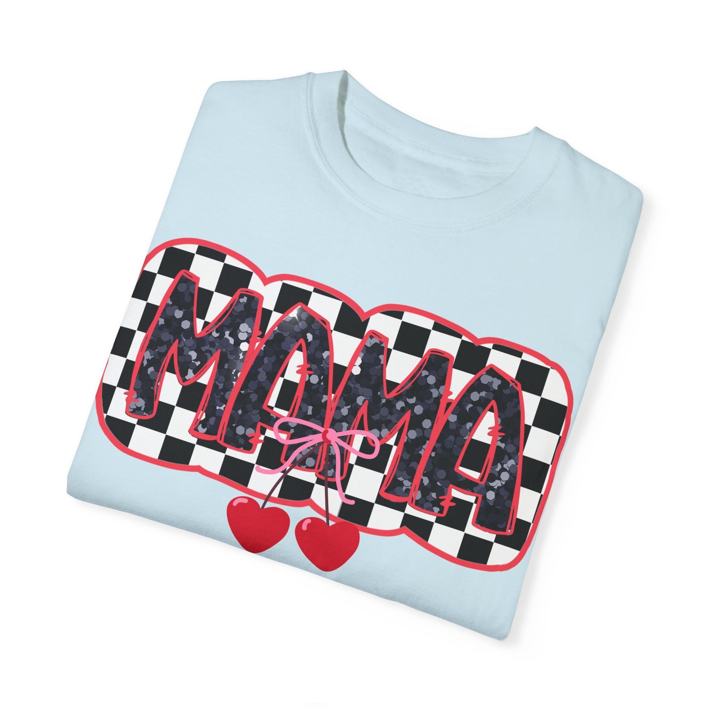 Red Cherry Checkered Mama Coquette Comfort Colors T-shirt