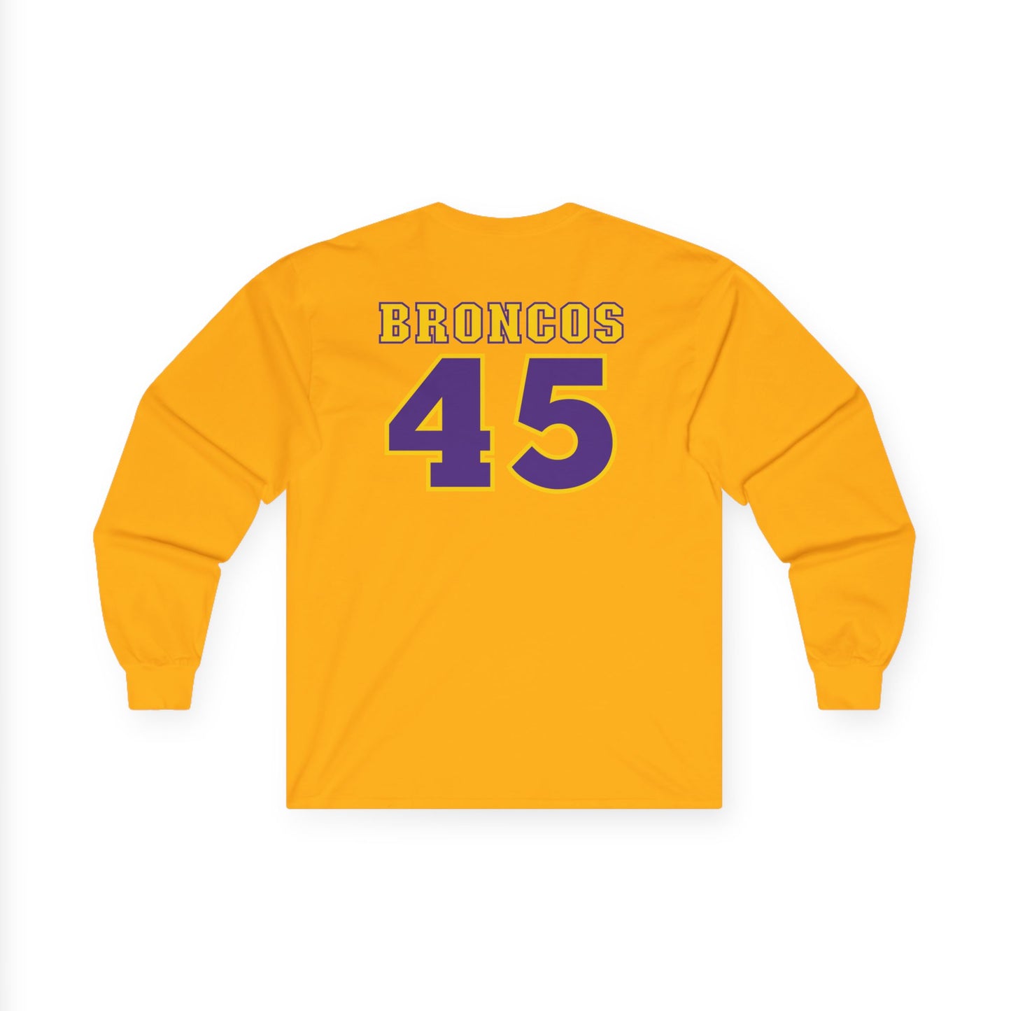 Spring Hill Broncos Long Sleeve Tee with Number & Name