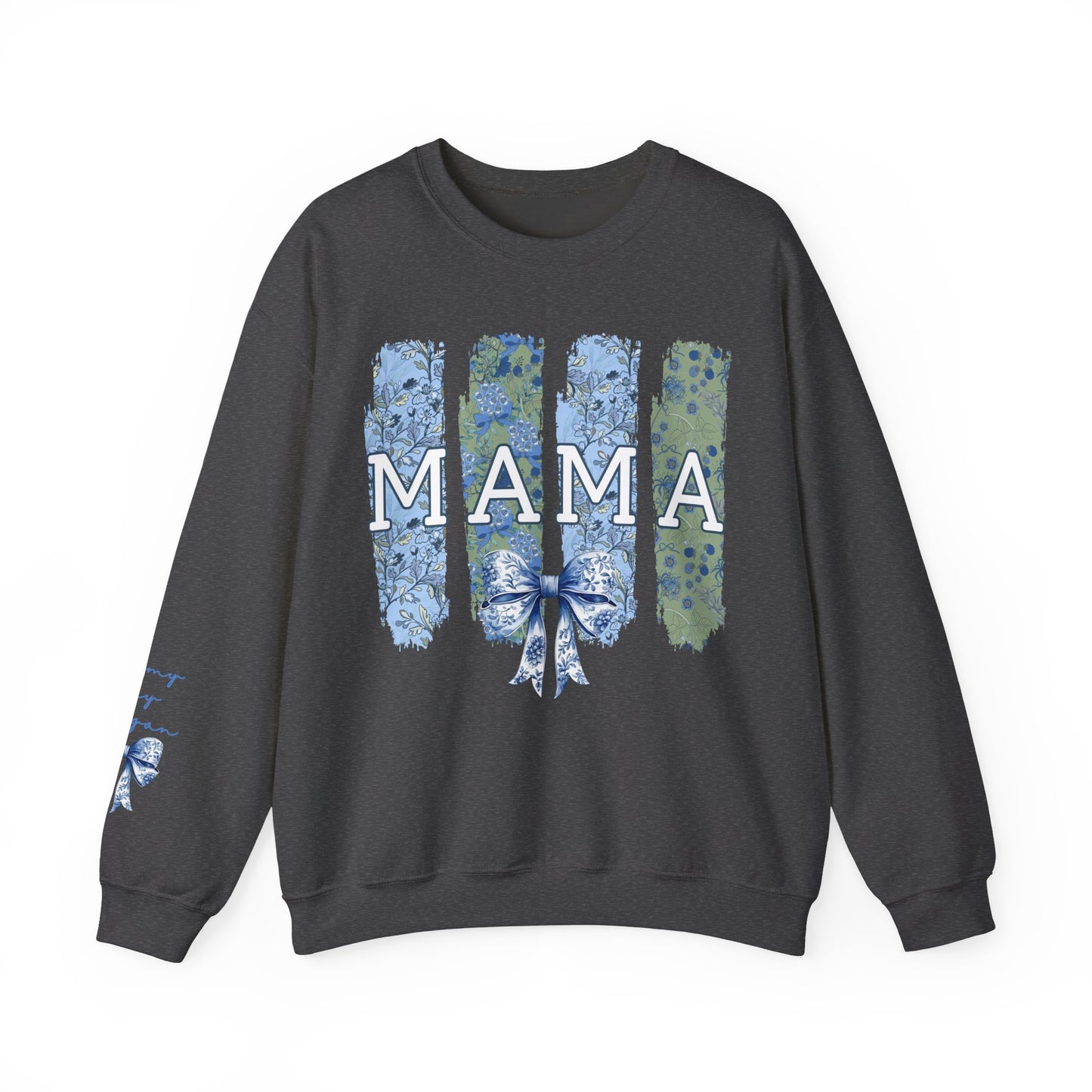 Personalized Brushtroke Toile Coquette Mama Sweatshirt