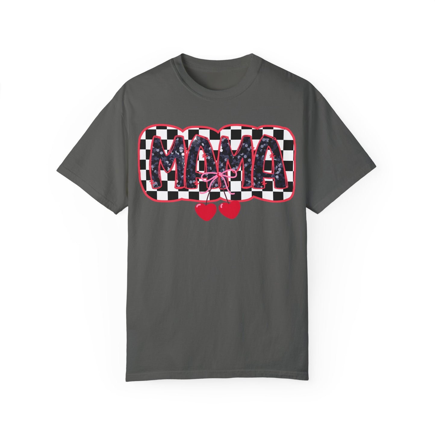 Red Cherry Checkered Mama Coquette Comfort Colors T-shirt