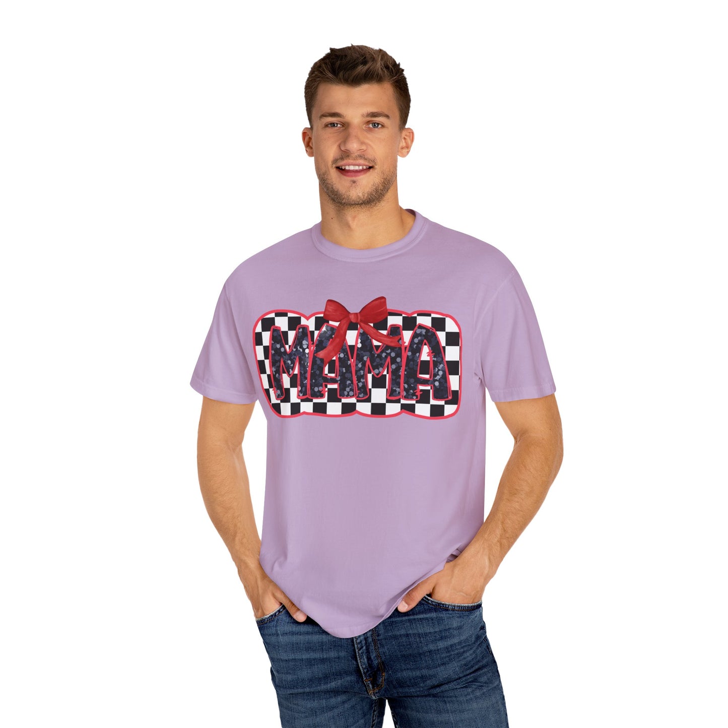 Red Checkered Mama Coquette Comfort Colors T-shirt