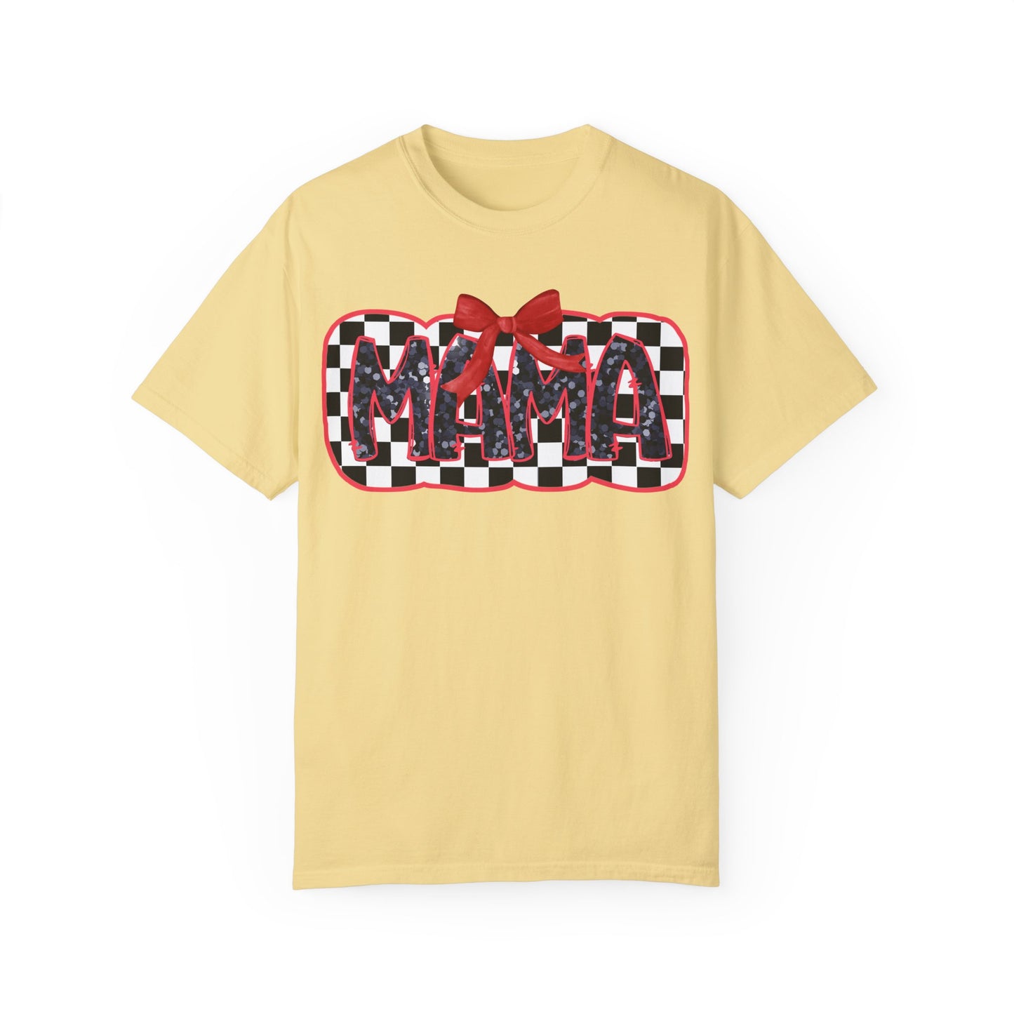 Red Checkered Mama Coquette Comfort Colors T-shirt