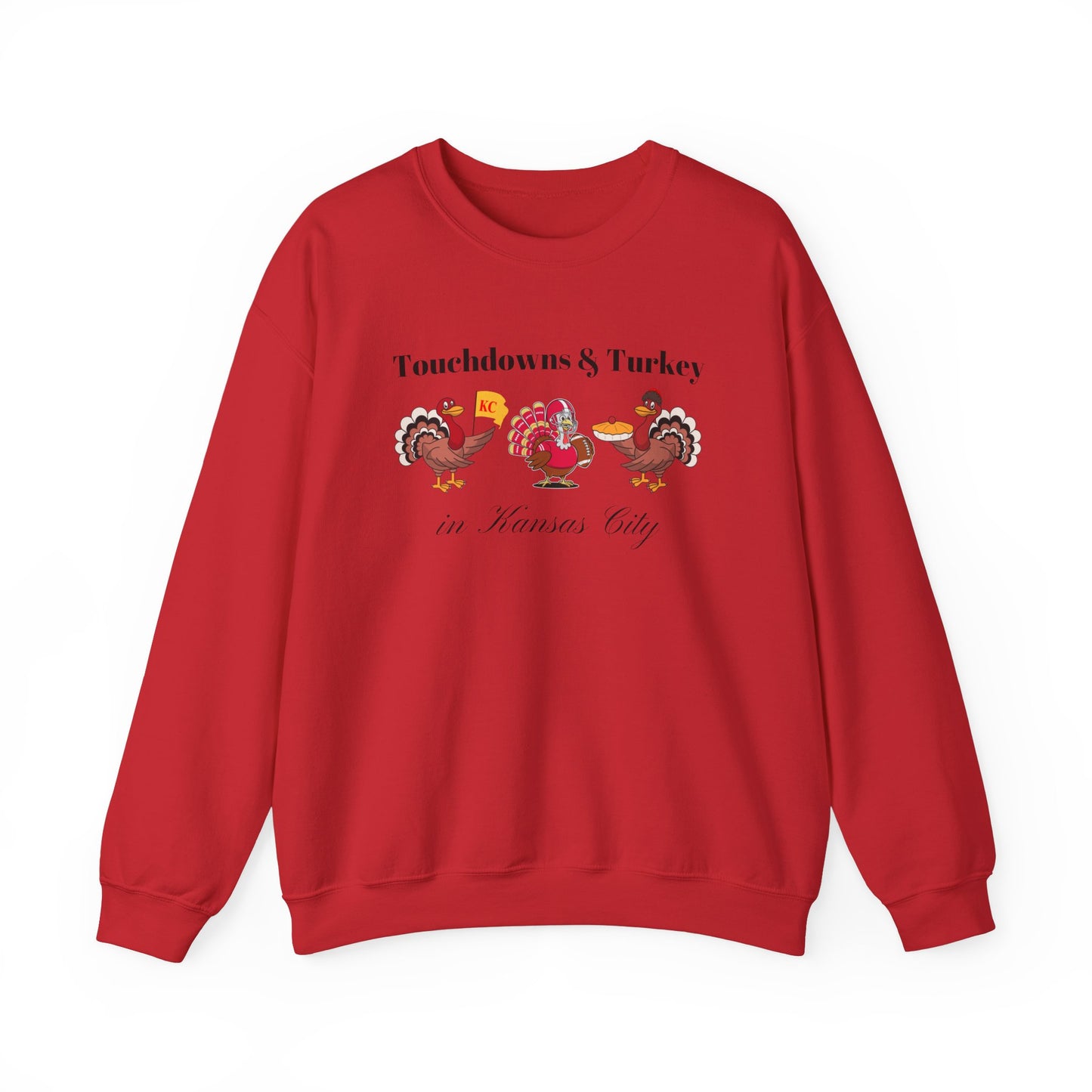 NEW Kansas City Football Touchdowns and Turkey Sweatshirt