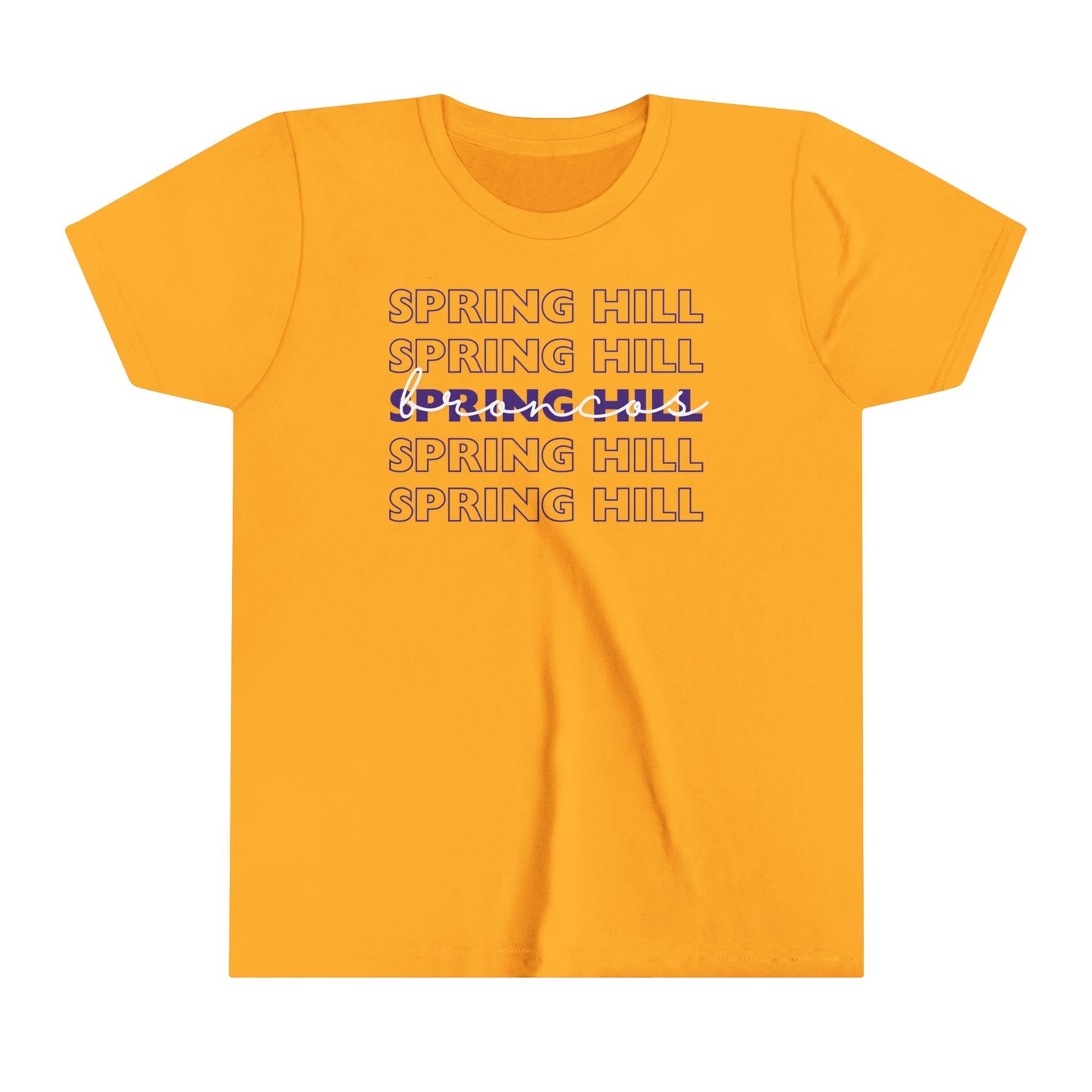 Purple Springhill Broncos Youth Shirt