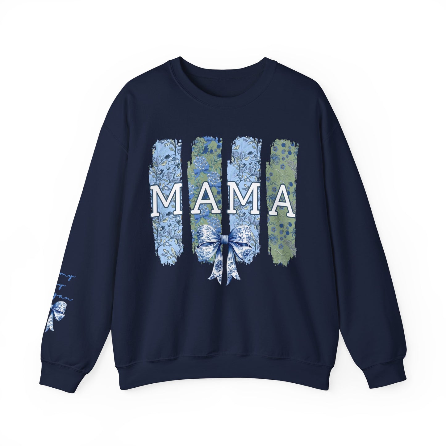 Personalized Brushtroke Toile Coquette Mama Sweatshirt