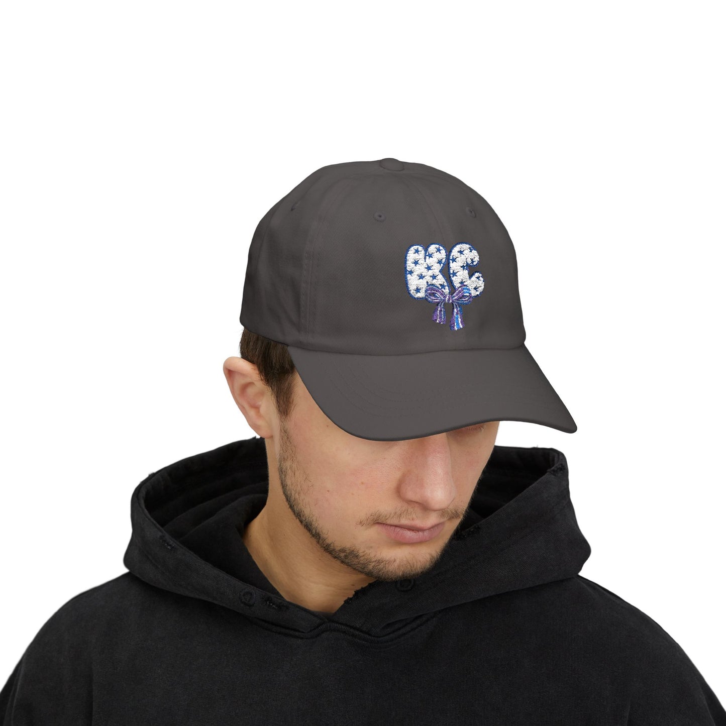 KC Star Doodle Letter Embroidered Dad Cap, Mother's Day Gift, Birthday Gift for Mom