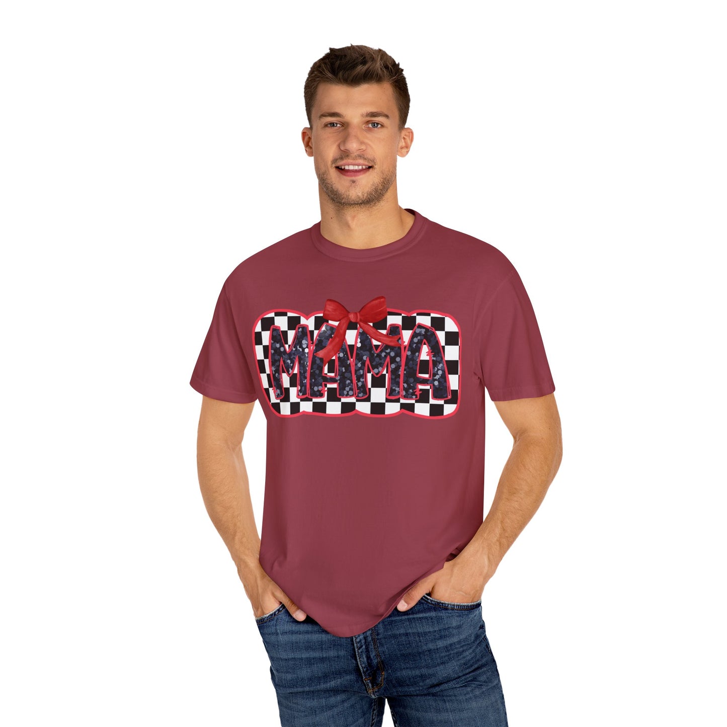 Red Checkered Mama Coquette Comfort Colors T-shirt