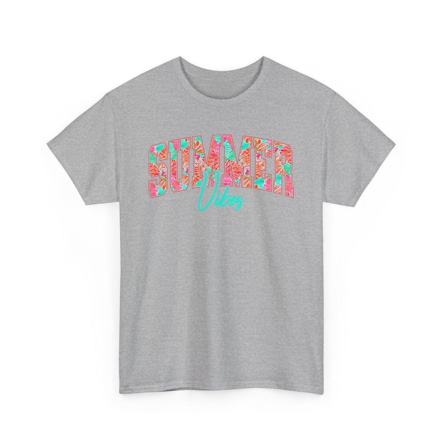 Floral Summer Vibes T-Shirt, Gildan Summer Tshirt