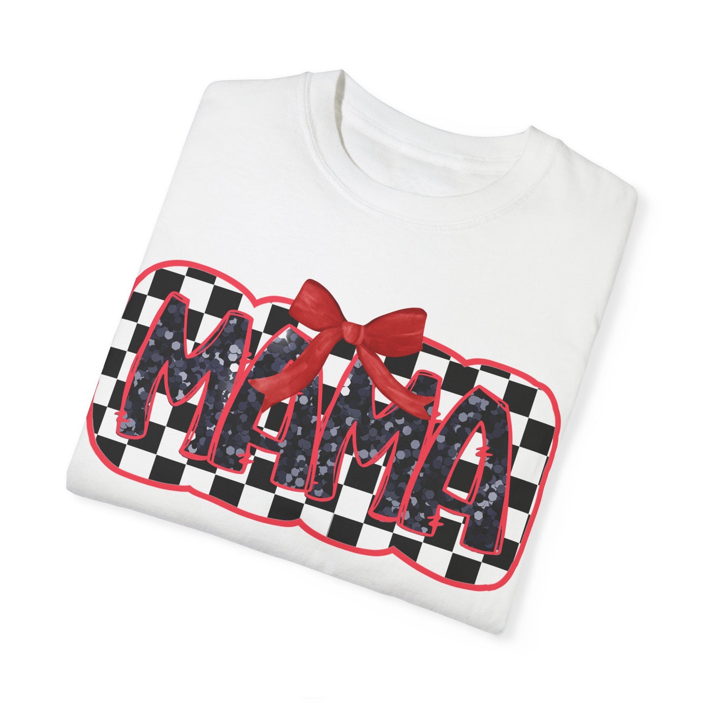 Red Checkered Mama Coquette Comfort Colors T-shirt