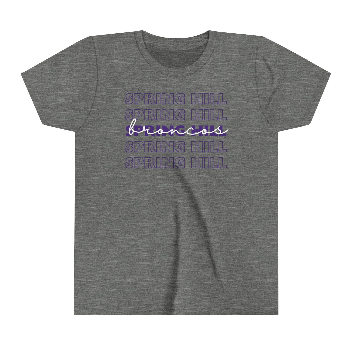 Purple Springhill Broncos Youth Shirt