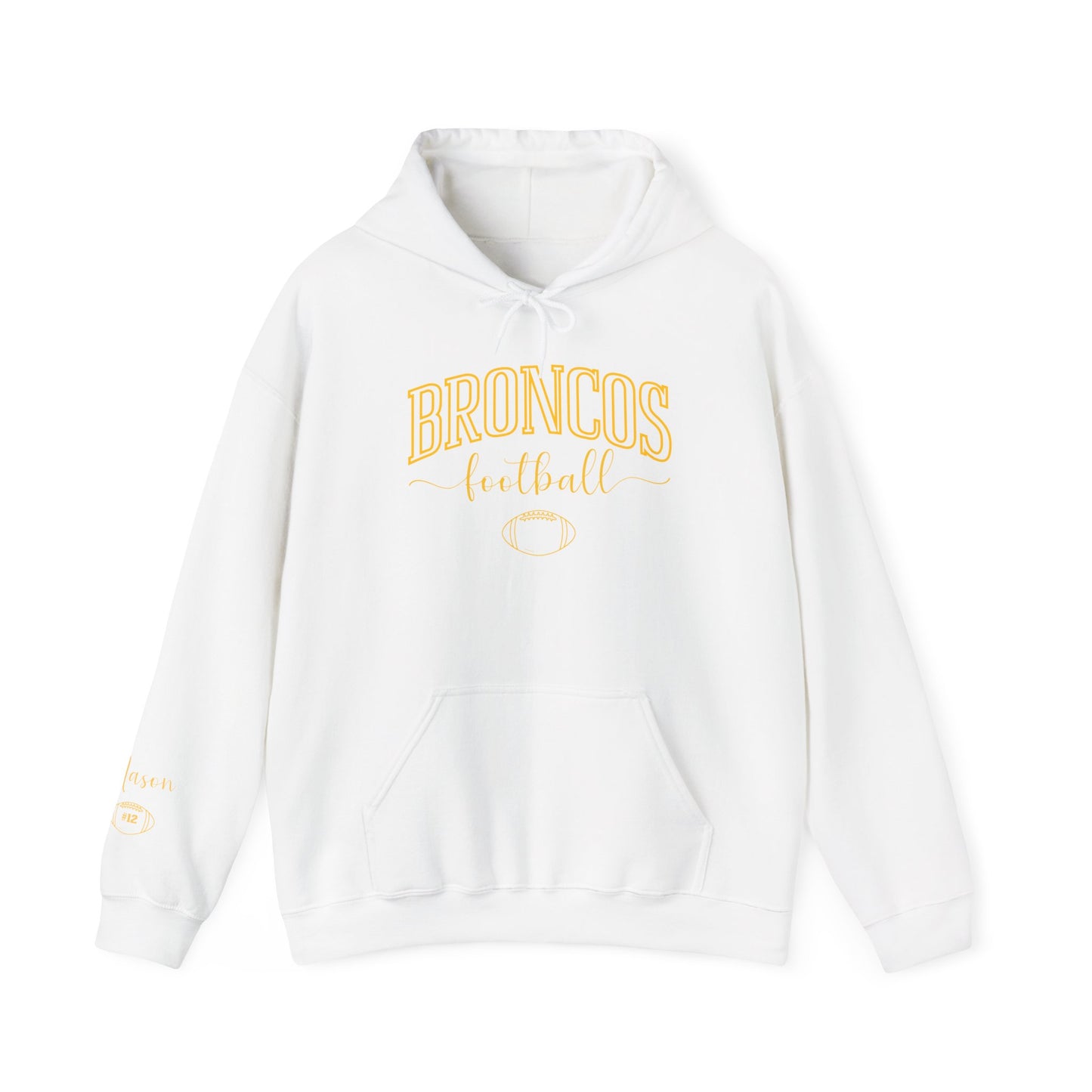 Broncos Customized Football Hooded Sweatshirt - Adult