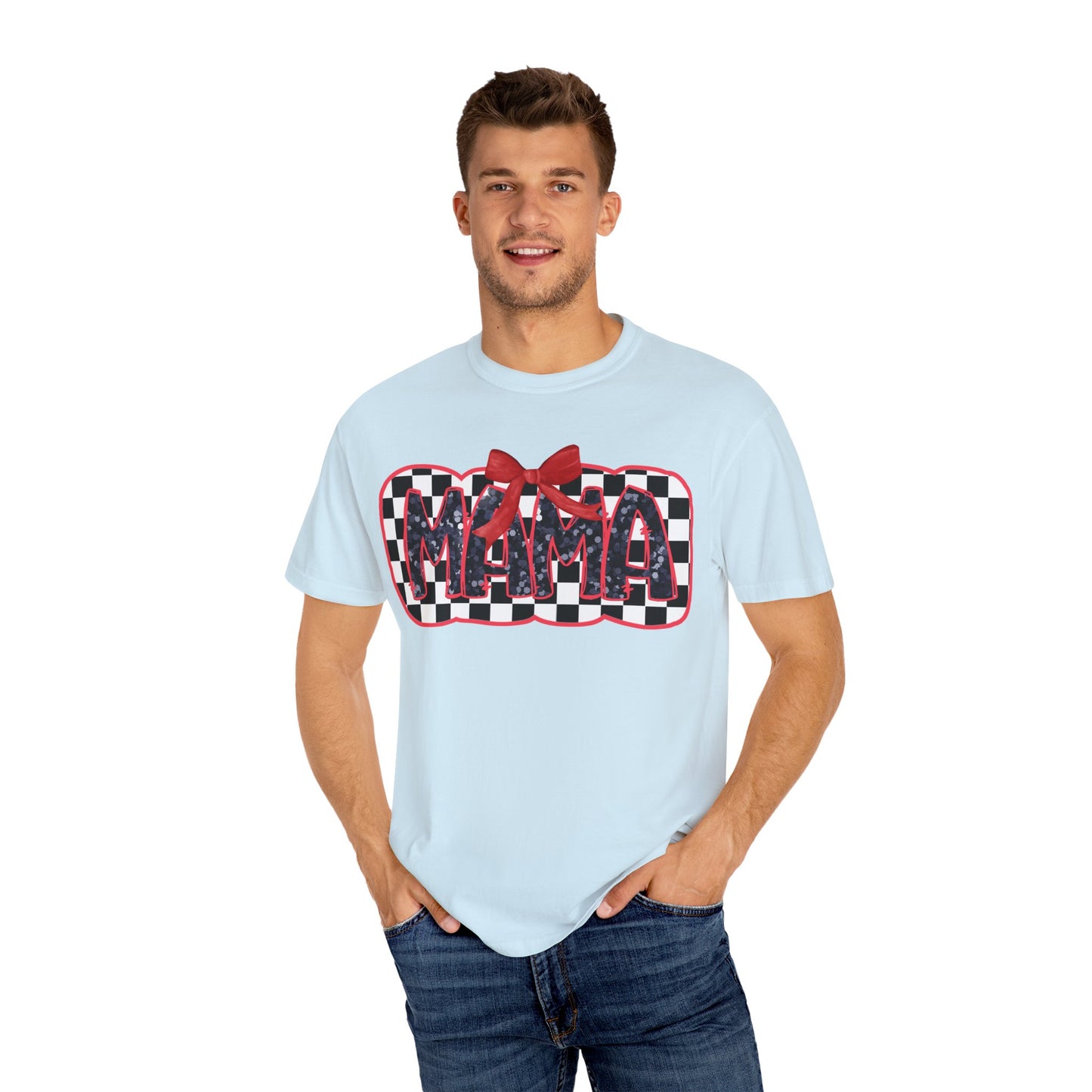 Red Checkered Mama Coquette Comfort Colors T-shirt