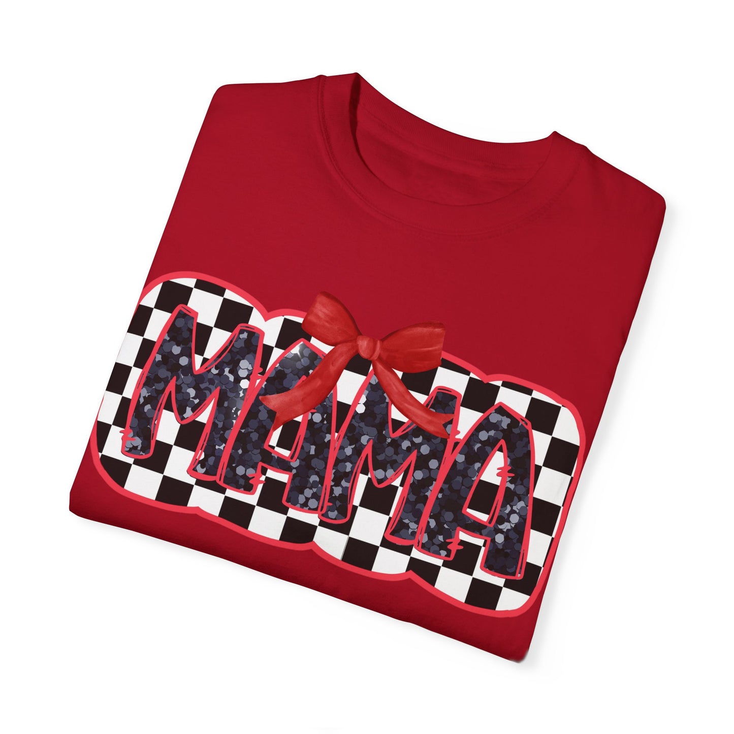 Red Checkered Mama Coquette Comfort Colors T-shirt