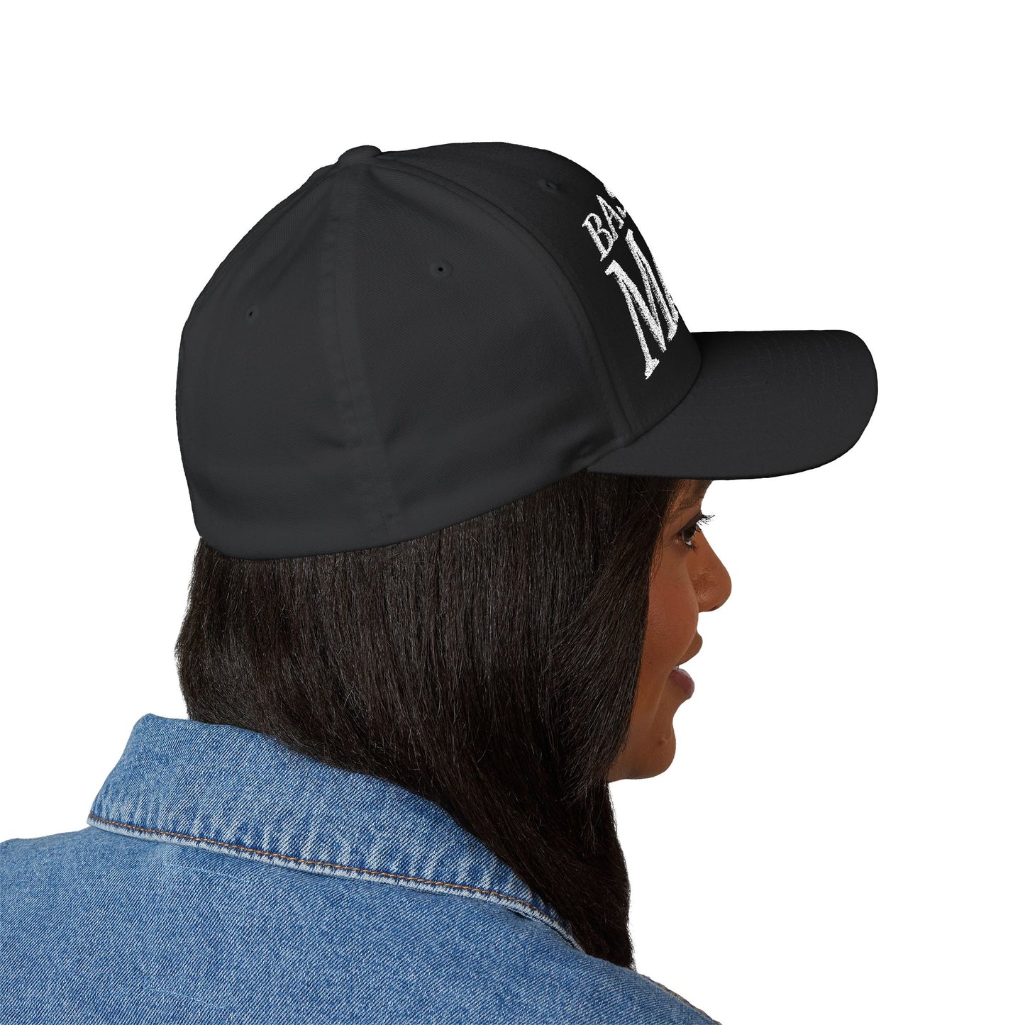 Baseball Mama Cap - Stylish Closed-Back Structured Cap for Moms, Gifts for Sports Moms, Embroidered Hat