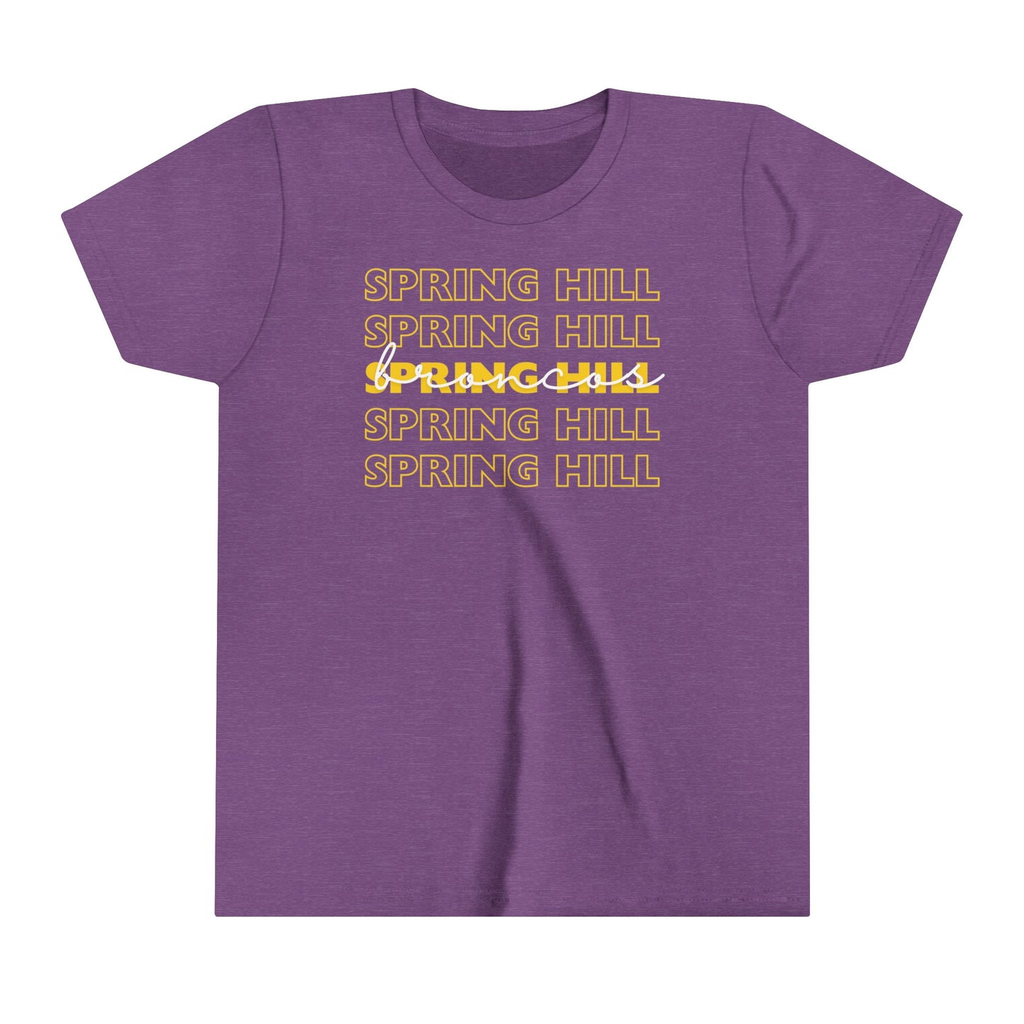 Yellow Springhill Broncos Youth Shirt