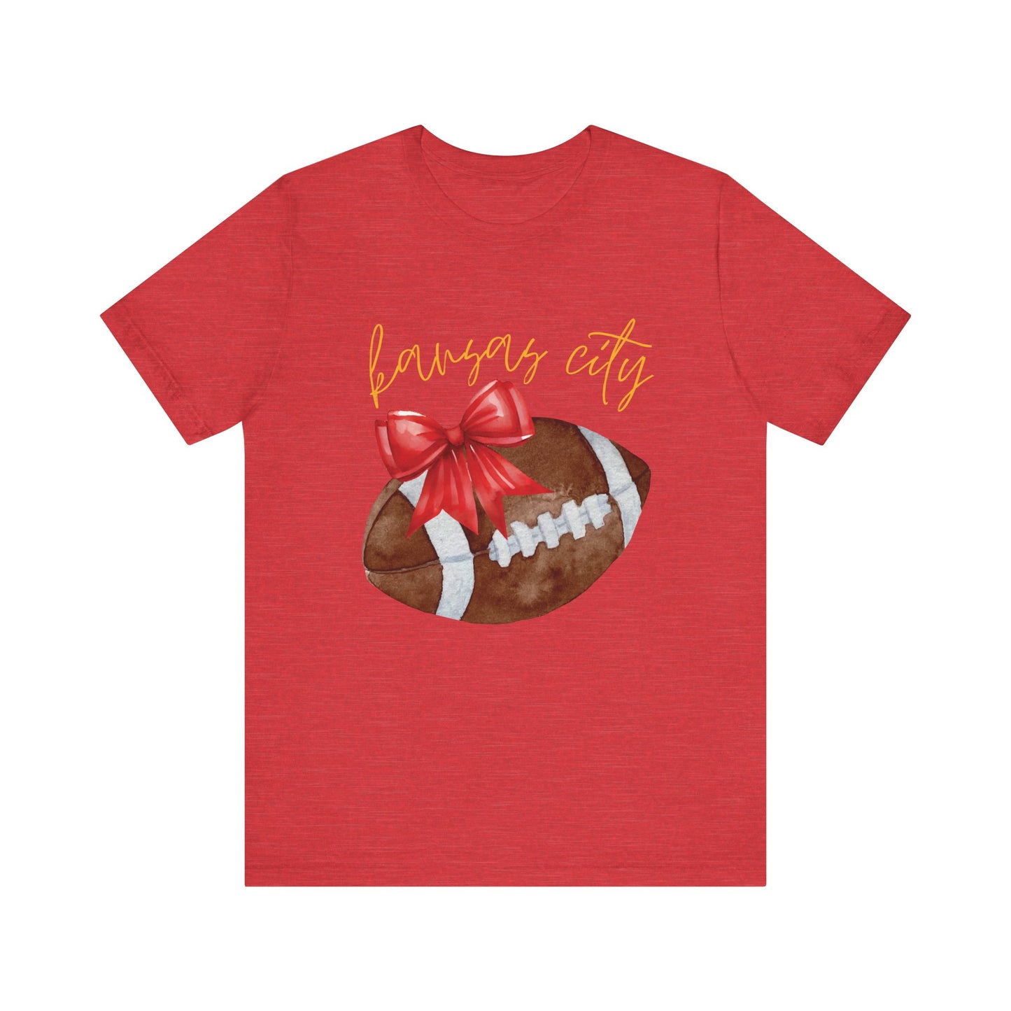 Kansas City Football Bow T-Shirt