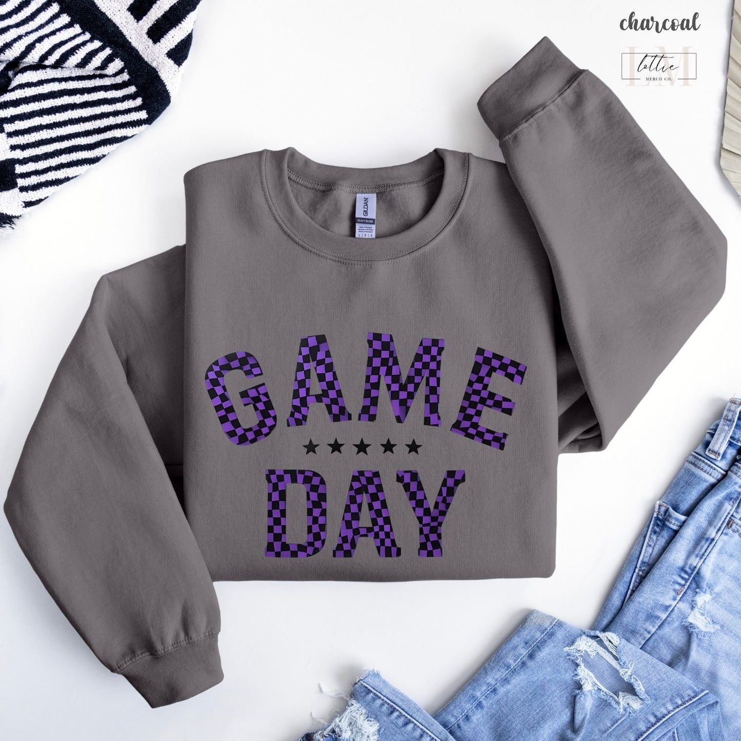 Checkered Game Day Adult Sweatshirt