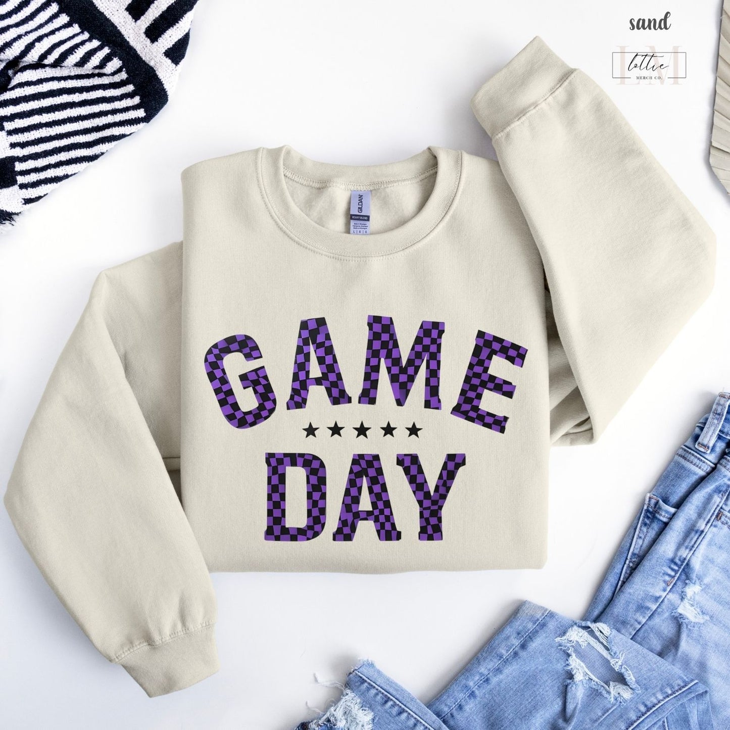 Checkered Game Day Adult Sweatshirt