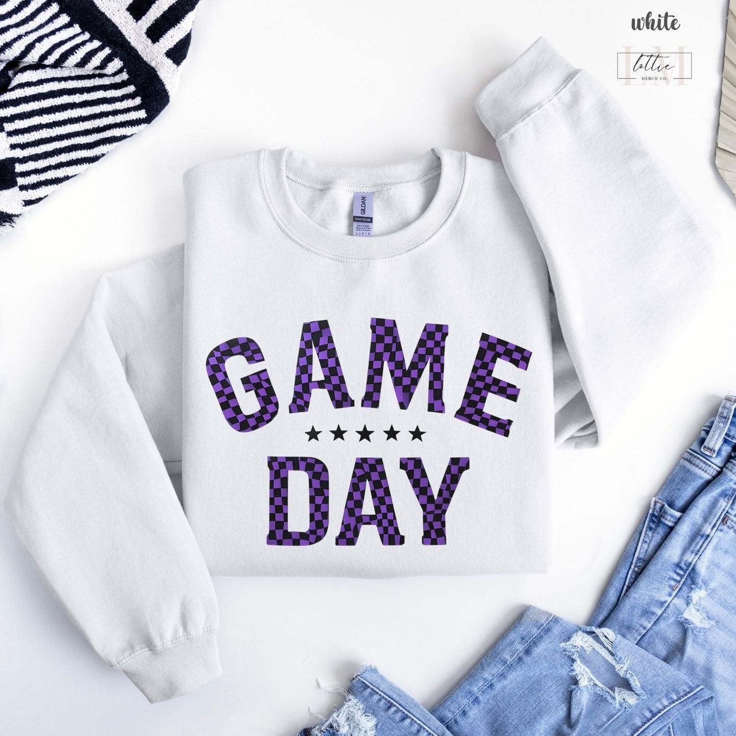 Checkered Game Day Adult Sweatshirt