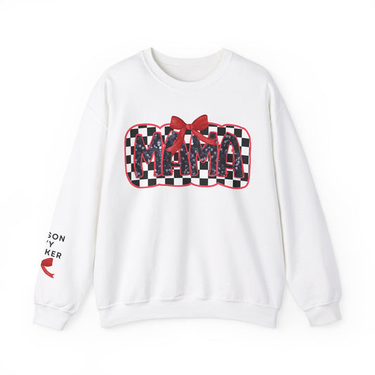 Personalized Checkered Coquette Mama Sweatshirt