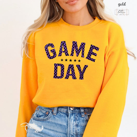Checkered Game Day Adult Sweatshirt