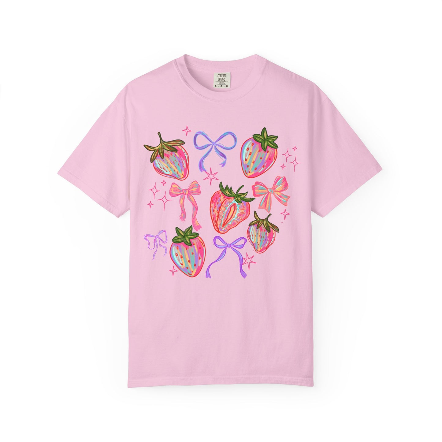 Strawberry Coquette Boho T-shirt, Comfort Colors Shirt