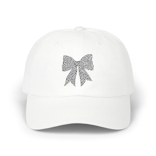 Dalmatian Dot Coquette Bow Embroidered Women's Hat, Mother's Day Gift, Birthday Gift for Mom