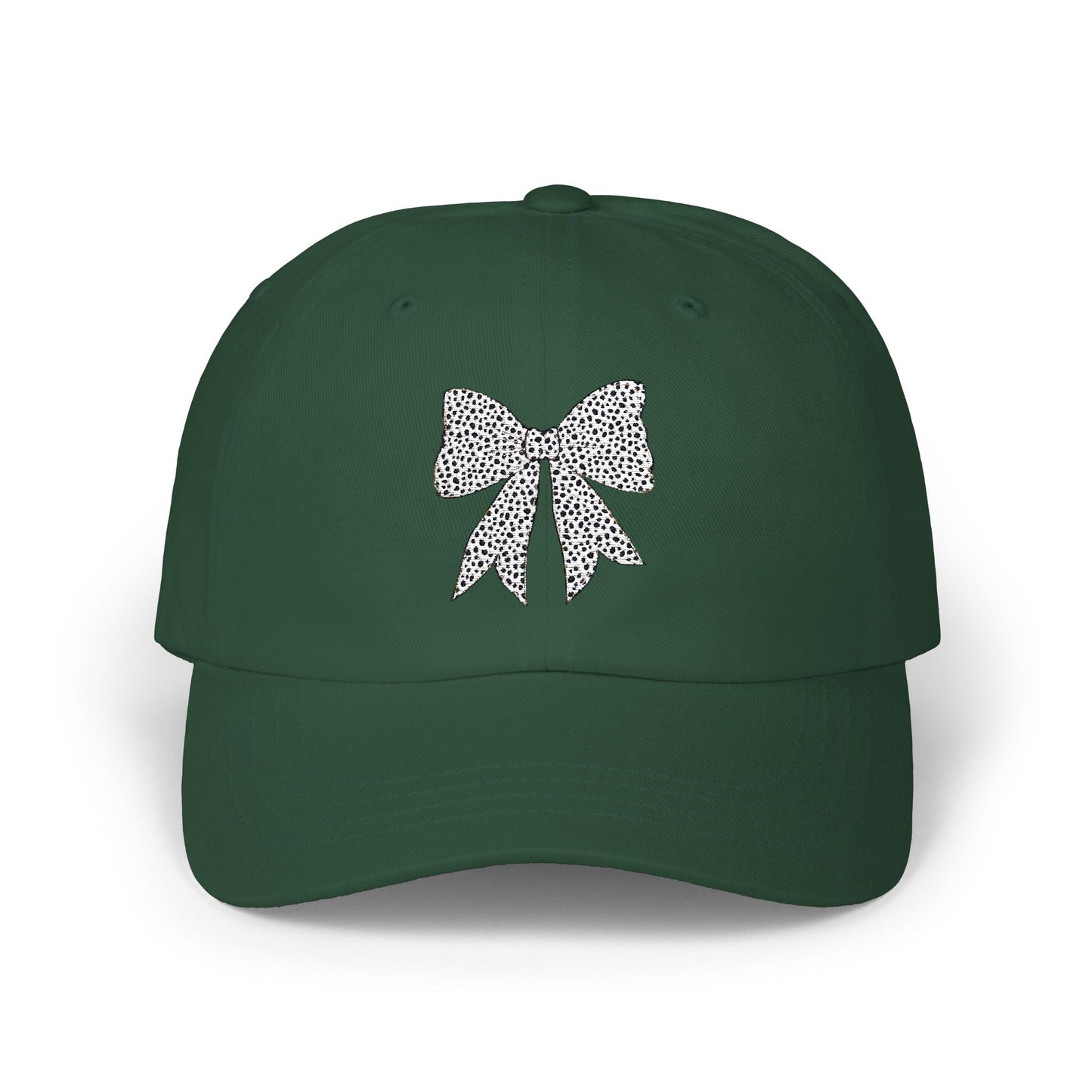 Dalmatian Dot Coquette Bow Embroidered Women's Hat, Mother's Day Gift, Birthday Gift for Mom