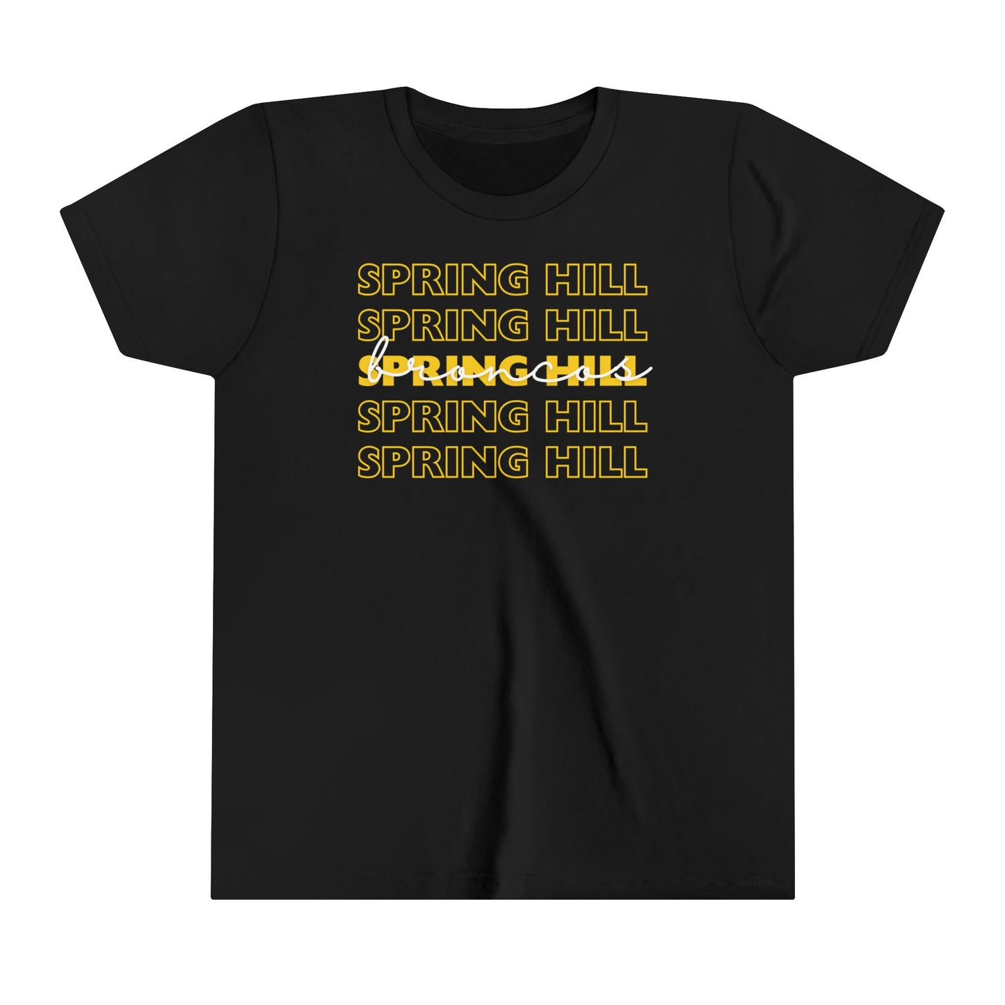 Yellow Springhill Broncos Youth Shirt