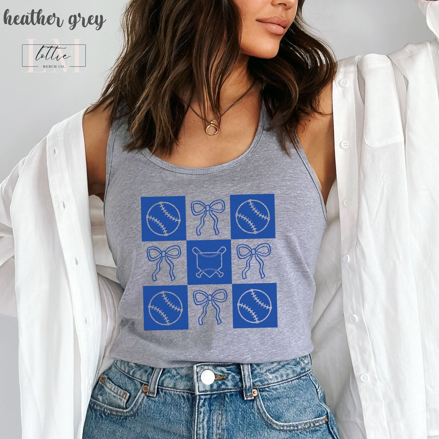 Kansas City Grid Baseball Tank Top, KC Baseball T-shirt