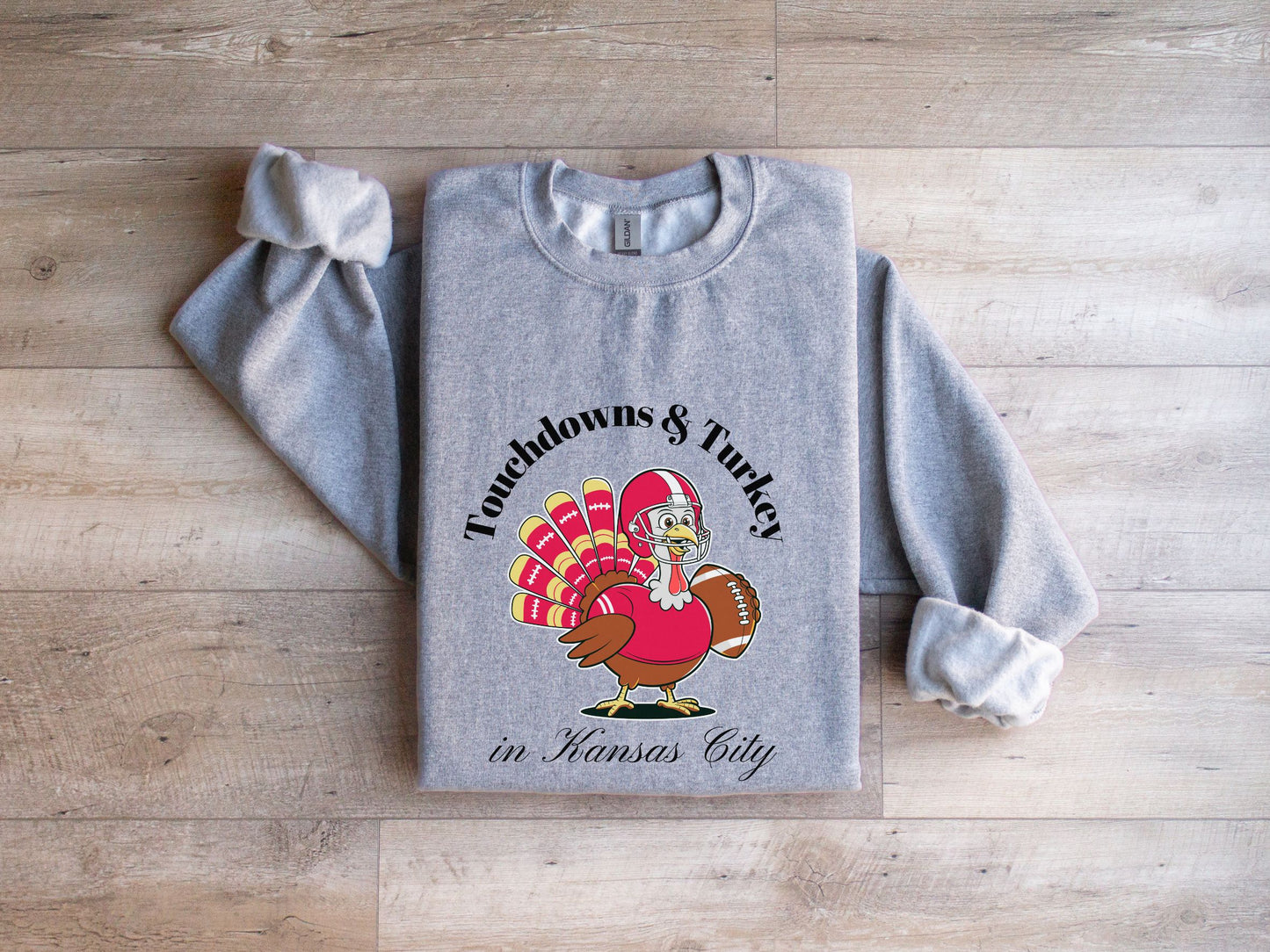 NEW Kansas City Touchdowns & Turkey Sweatshirt