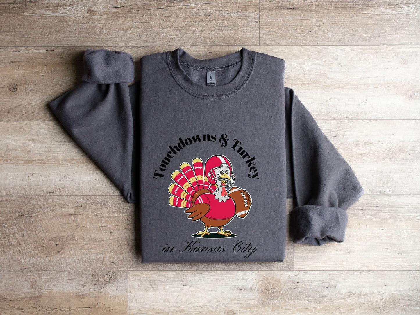 NEW Kansas City Touchdowns & Turkey Sweatshirt