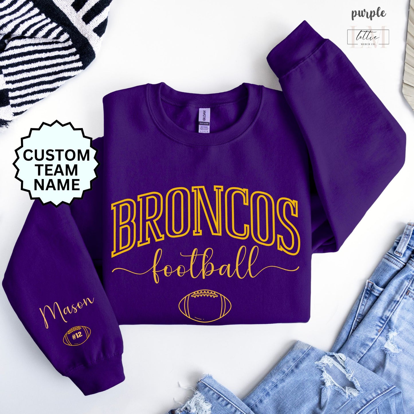 Broncos Customized Football Sweatshirt