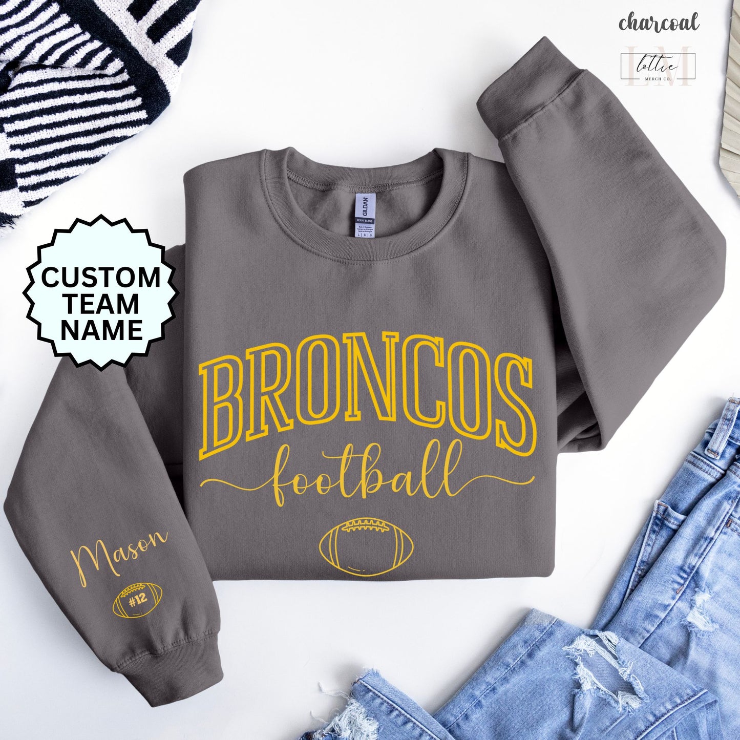 Broncos Customized Football Sweatshirt