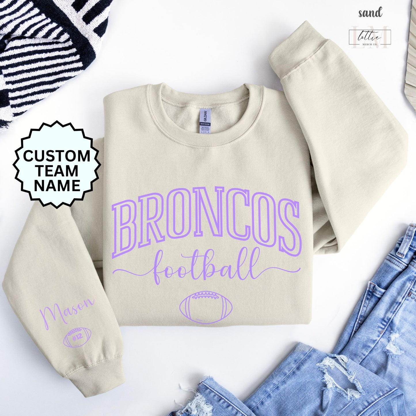 Broncos Customized Football Sweatshirt