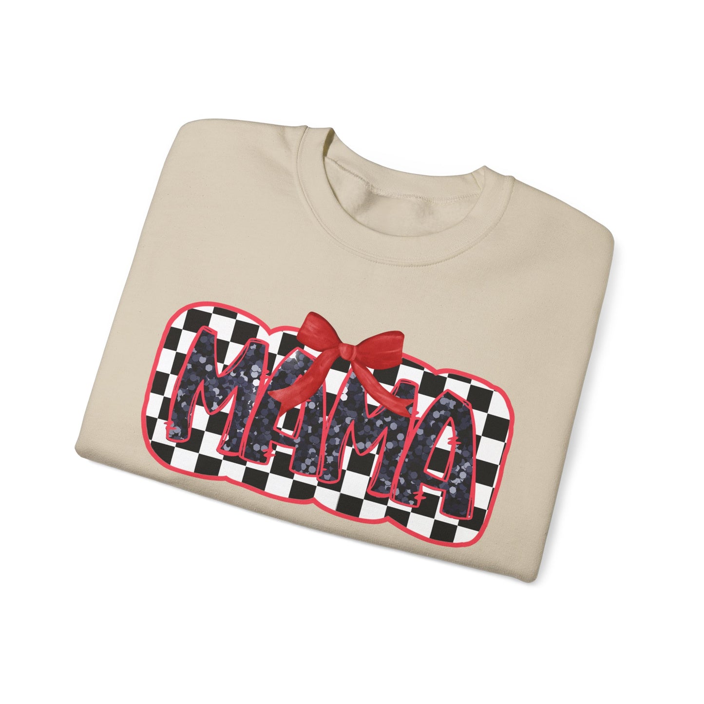 Personalized Checkered Coquette Mama Sweatshirt