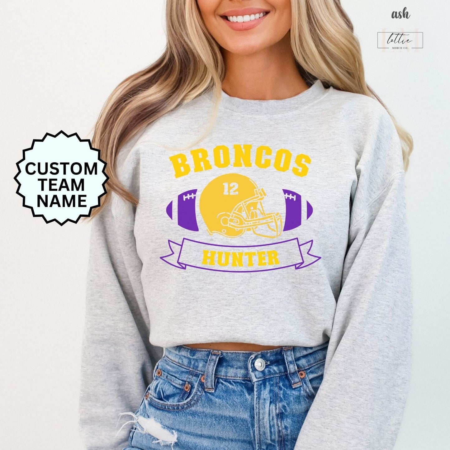 Football BRONCOS STALLIONS Adult Sweatshirt with Custom