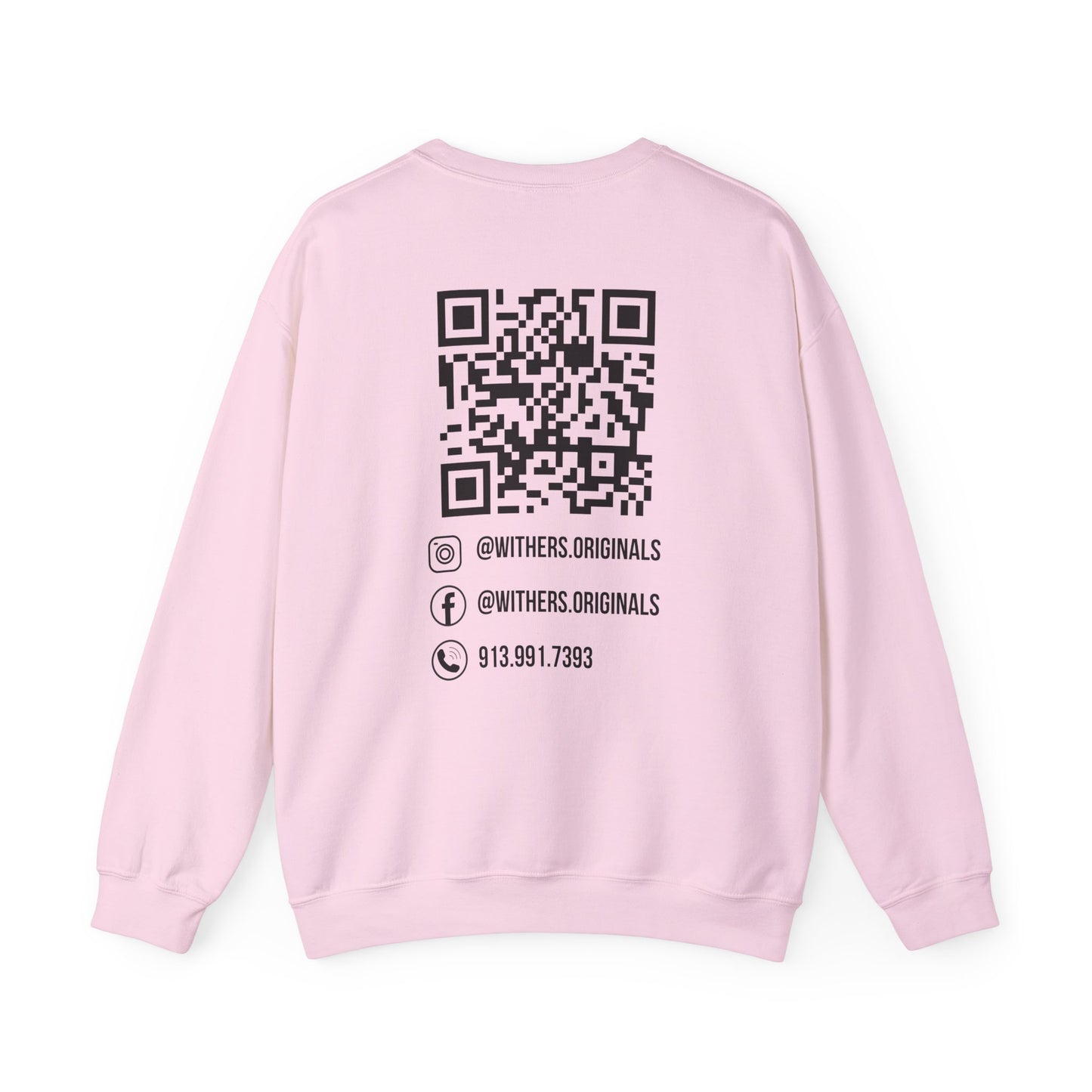 Custom Logo, Socials, QR Code Sweatshirt