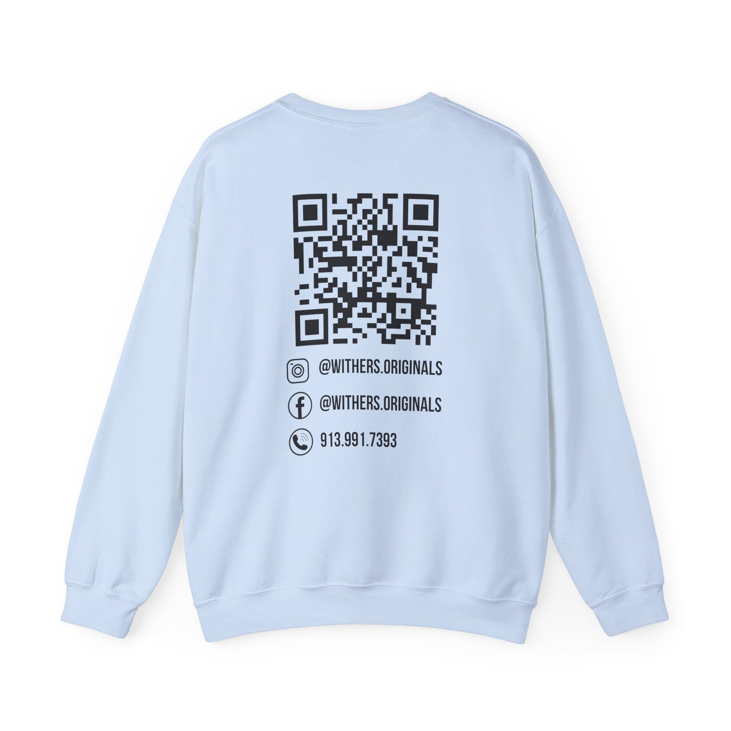 Custom Logo, Socials, QR Code Sweatshirt