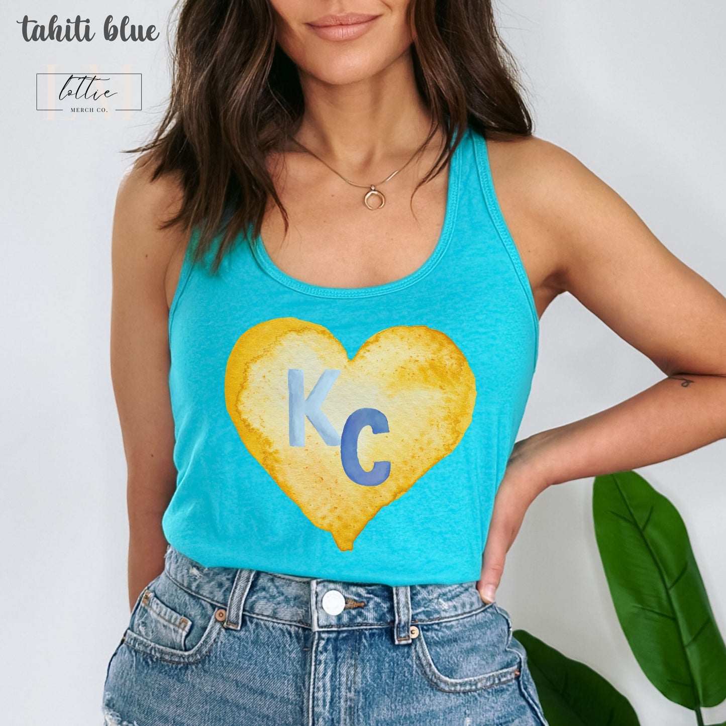 Heart KC Baseball Women's Racerback Tank, Kansas City Baseball Tank Top, KC Baseball T-shirt