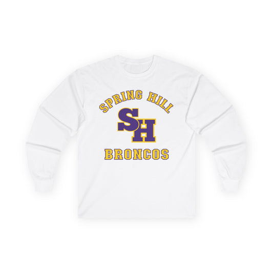 Spring Hill Broncos Long Sleeve Tee with Number & Name