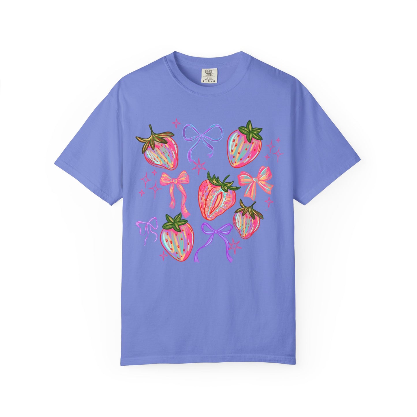 Strawberry Coquette Boho T-shirt, Comfort Colors Shirt