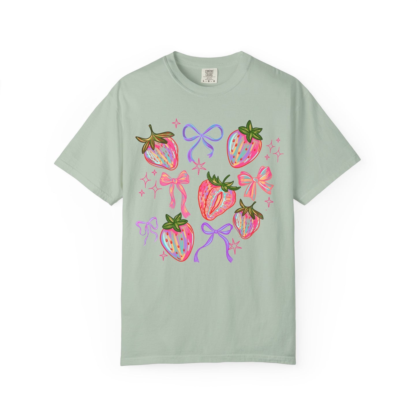 Strawberry Coquette Boho T-shirt, Comfort Colors Shirt