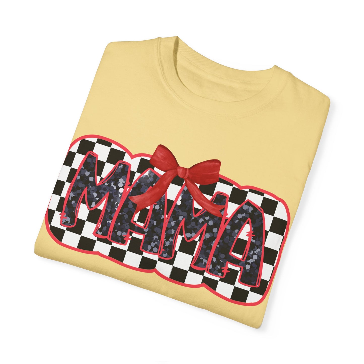 Red Checkered Mama Coquette Comfort Colors T-shirt