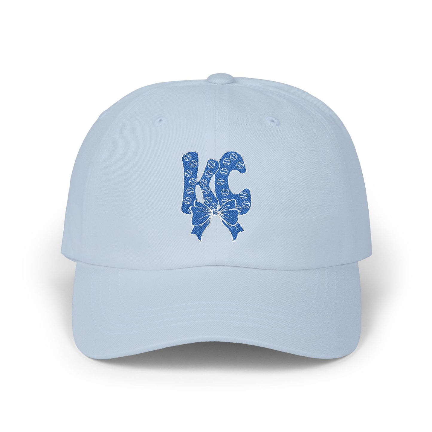 Coquette KC Baseball Doodle Letter Embroidered Dad Cap, Mother's Day Gift, Birthday Gift for Mom
